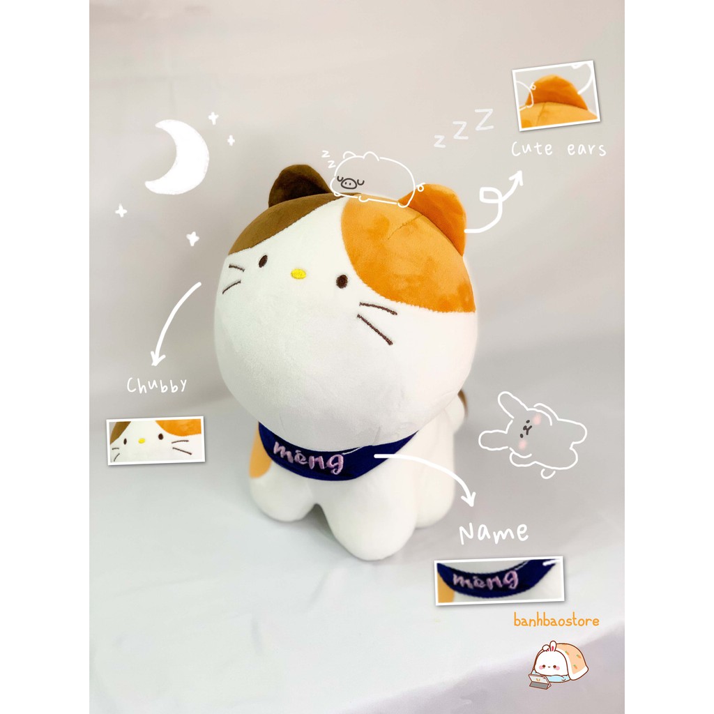 Gấu bông cao cấp méng nhiều mẫu - Chó shiba | Khủng long | Thỏ hồng | Mèo tam thể cute có thể làm quà tặng