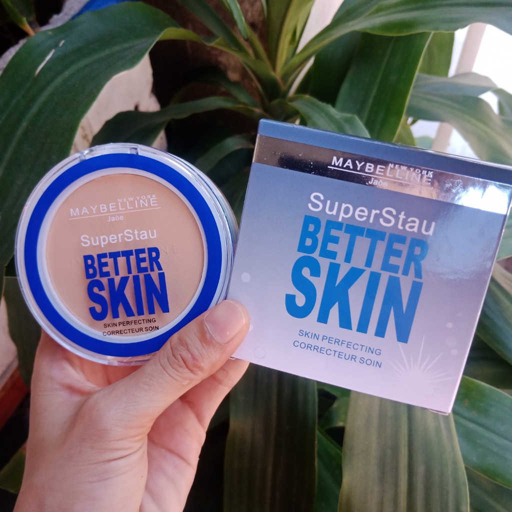 Phấn Phủ maybelline 2 tầng super better skin xanh mịn thấm dầu hiệu quả