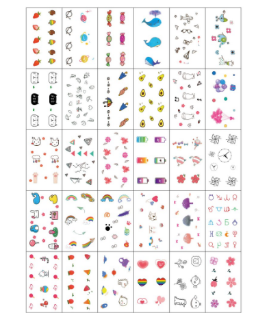 Sticker dán hình xăm lâu trôi chống thấm nước nhiều màu sắc và hình dáng dành cho bạn gái