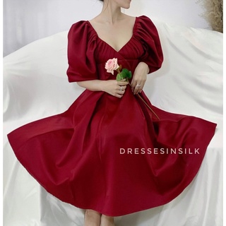 váy đỏ dự tiệc Dressinsilk