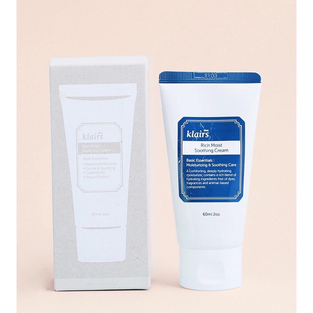Kem Dưỡng Ẩm Dear Klairs Rich Moist Soothing 60ml Nhập Khẩu Chính Hãng | BigBuy360 - bigbuy360.vn