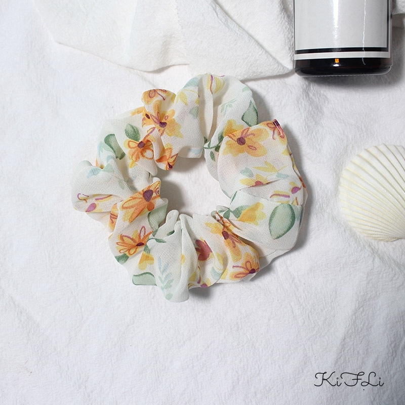 Dây Buộc Tóc In Hoa Thời Trang Dành Cho Nữ KIFLI