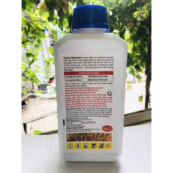 Cỏ Cháy Diquat 200SL - Trừ các loại cỏ hậu nảy mầm