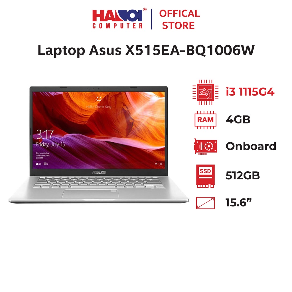 Laptop Asus X515EA-BQ1006W (i3 1115G4/4GB RAM/512GB SSD/15.6 FHD/Win 11/Bạc)