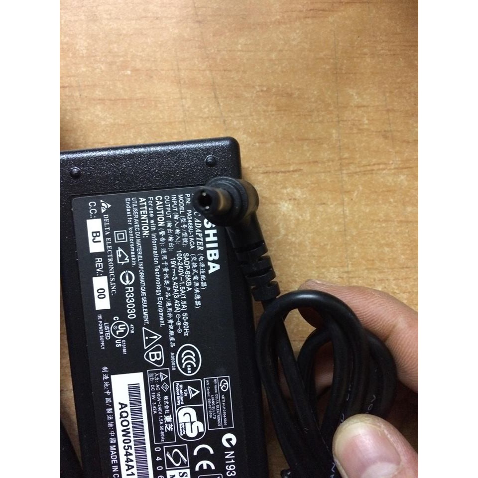 Sạc Laptop Toshiba 19v 3.42a Chân Thường - Sạc Toshiba 19v