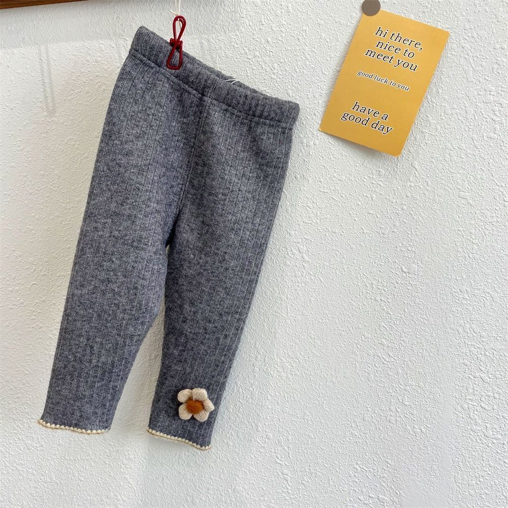 Quần legging vải lông cừu một lớp thời trang thu đông phong cách Hàn Quốc mới 2021 cho bé gái