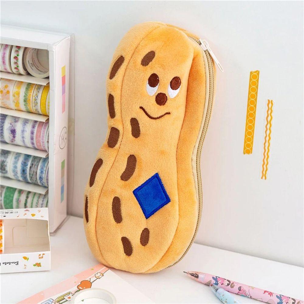 Túi Đựng Bút Hình Hạt Đậu Phộng Dễ Thương Sức Chứa Lớn Ốp