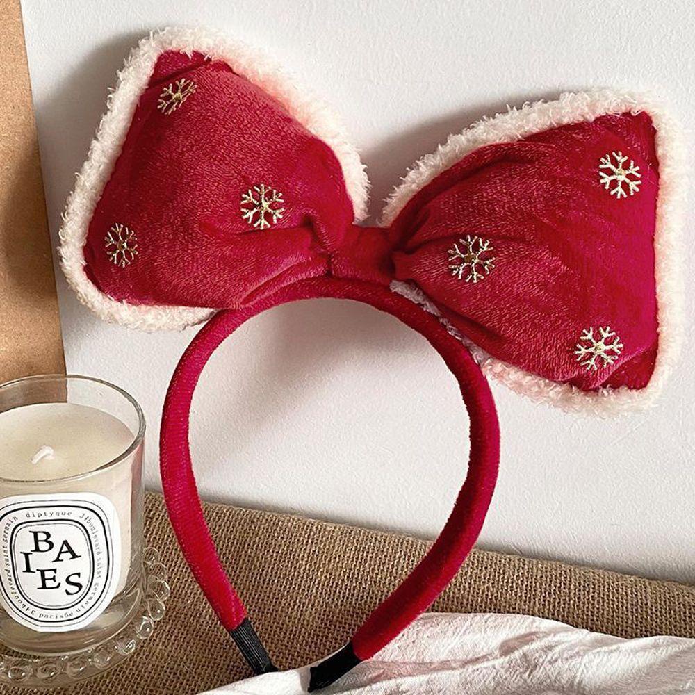 Băng Đô Cài Tóc Vải Nhung Đỏ Chống Trượt Thời Trang Cho Nữ