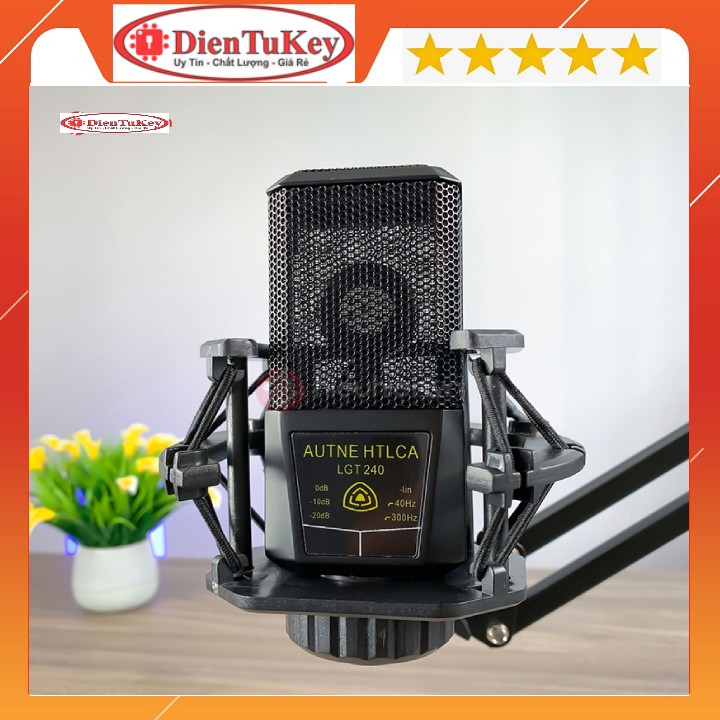 Mic Thu Âm Livestream LGT240 – Micro condenser chính hãng hát karaoke bắt âm tốt vang nhẹ siêu ấm bảo hành 12 tháng