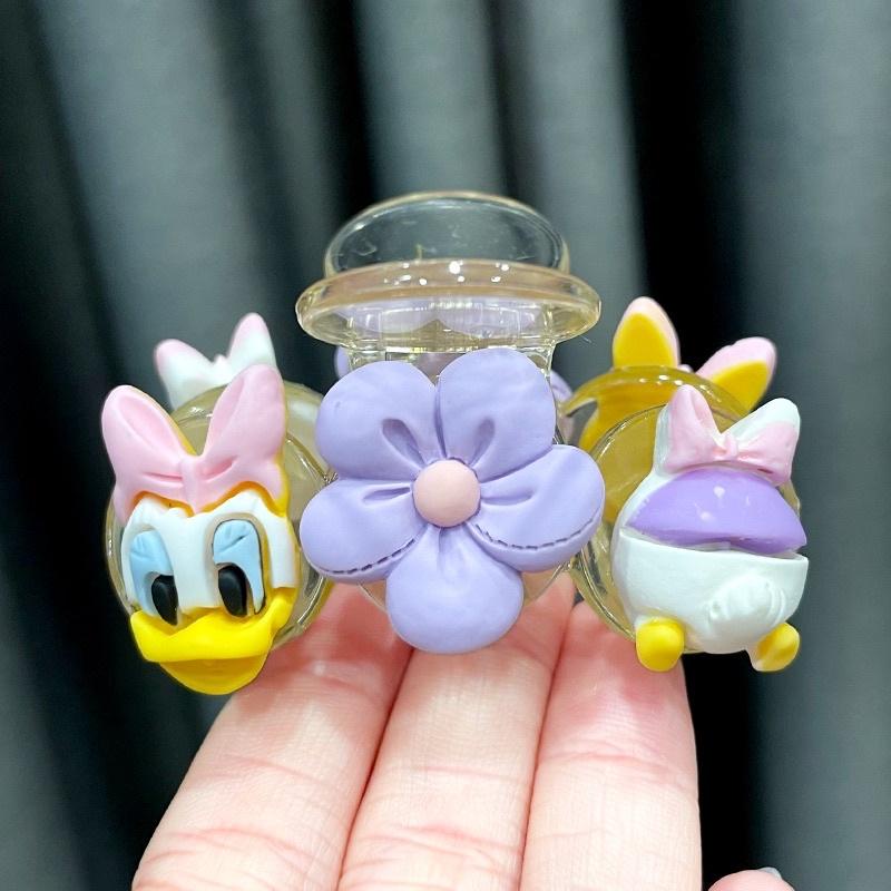 PVN50819 Kẹp tóc càng cua trong suốt đính gấu, hoạt hình nhiều mẫu đáng yêu Giá Rẻ