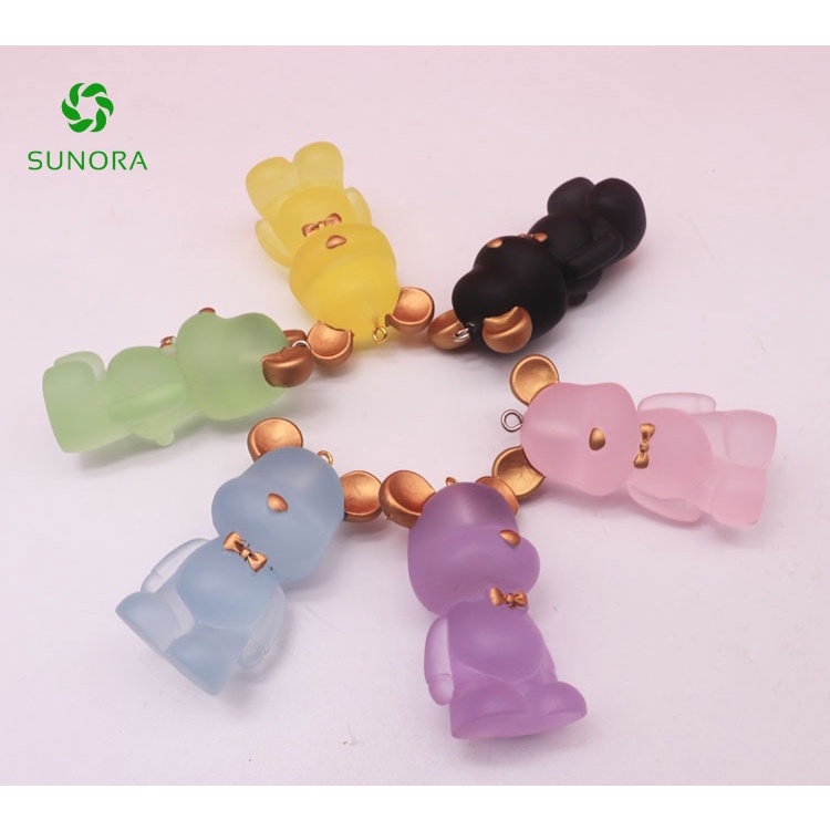 Móc Khóa Gấu Pha Lê Chất Liệu Nhựa PVC