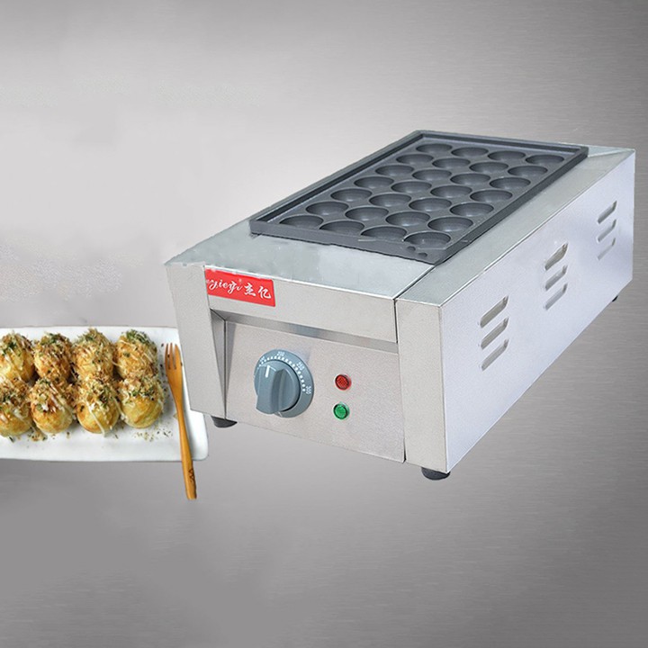 Máy làm bánh bạch tuộc, bánh takoyaki công nghiệp 28 lỗ