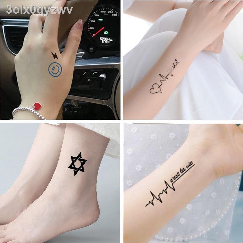♂✁✇Hình xăm dán không thấm nước đàn ông và phụ nữ lâu dài mô phỏng chữ cái cá tính tiếng Anh cán