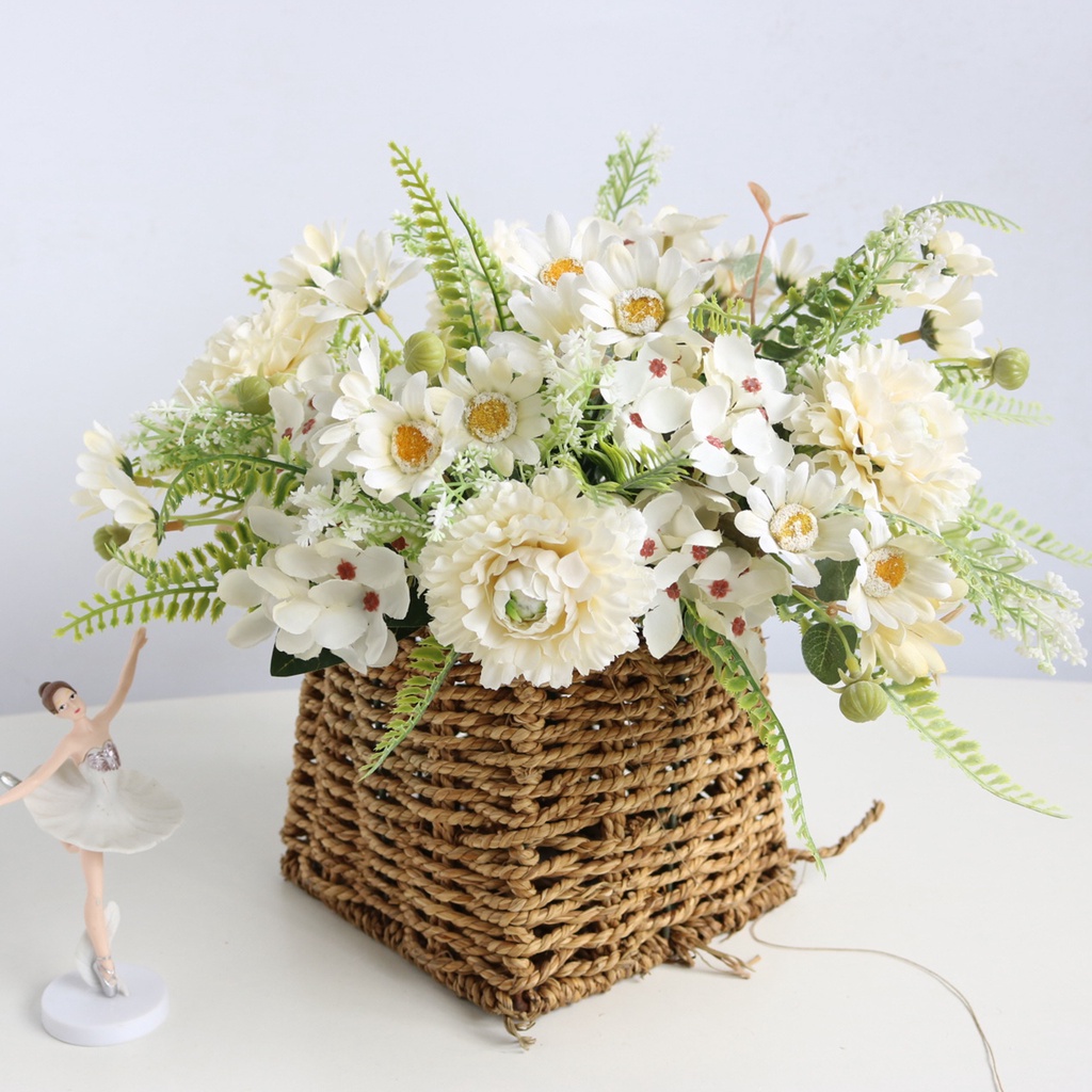 (Bất Ngờ) Hoa Cẩm Tú Cầu Giả Không Phai Màu Trang Trí Tiệc Tùng