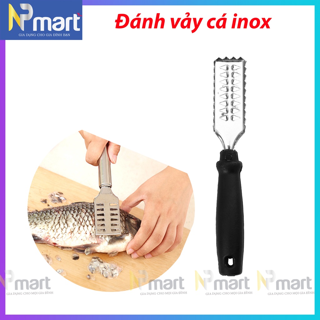 Dụng Cụ Đánh Vảy Cá Bằng inox Không Gỉ cán nhựa