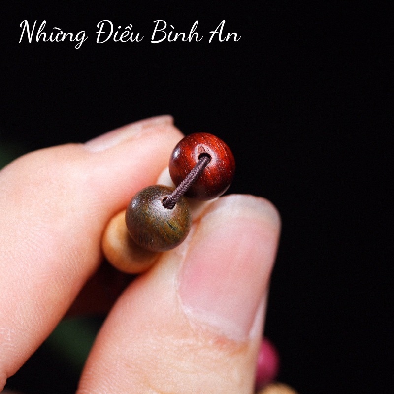 Chuỗi 108 hạt gỗ nhiều màu phong cách Phật giáo /Vòng tay phong thủy may mắn, tài lộc 💕FREESHIP 50k💕 Những Điều Bình An