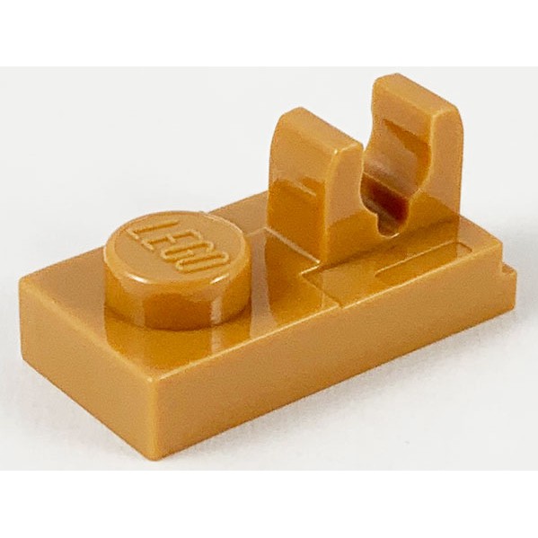 Gạch Lego 1 x 2 có tay mở / Lego Part 44861, 92280: Plate 1 x 2 with Top Clip with Gap