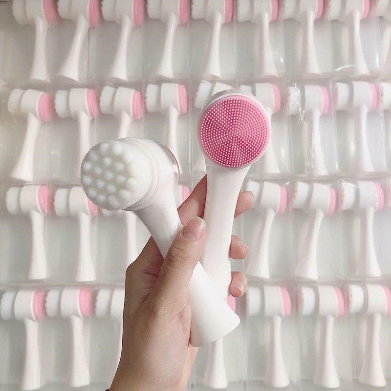 Cọ rửa mặt và massage silicon 2 đầu cọ công nghệ Hàn Quốc