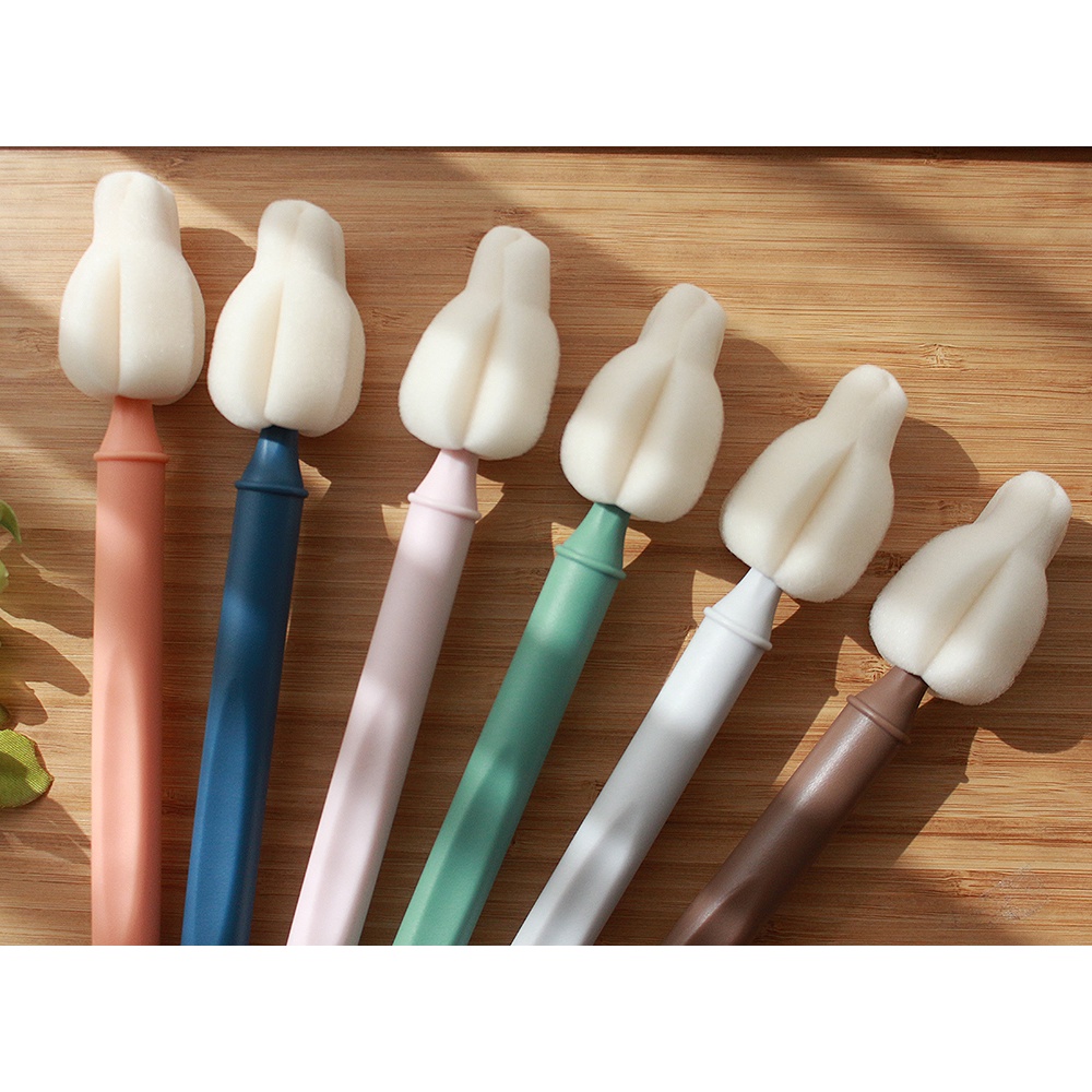 Cọ Rửa Bình Sữa/Núm Ti Loại Dài Có Nắp Hibee Mongri - Màu Sunshine