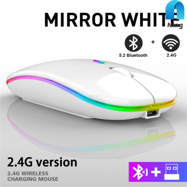 Chuột không dây Ning 2.4g Có Đèn Led Rgb Chất Lượng Cao
