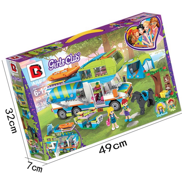 lắp ráp NOT lego friends ô tô du lịch đa năng 493 mảnh ghép model 10858