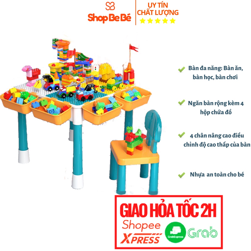 Bộ bàn ghế lắp ghép đa năng thông minh cho bé
