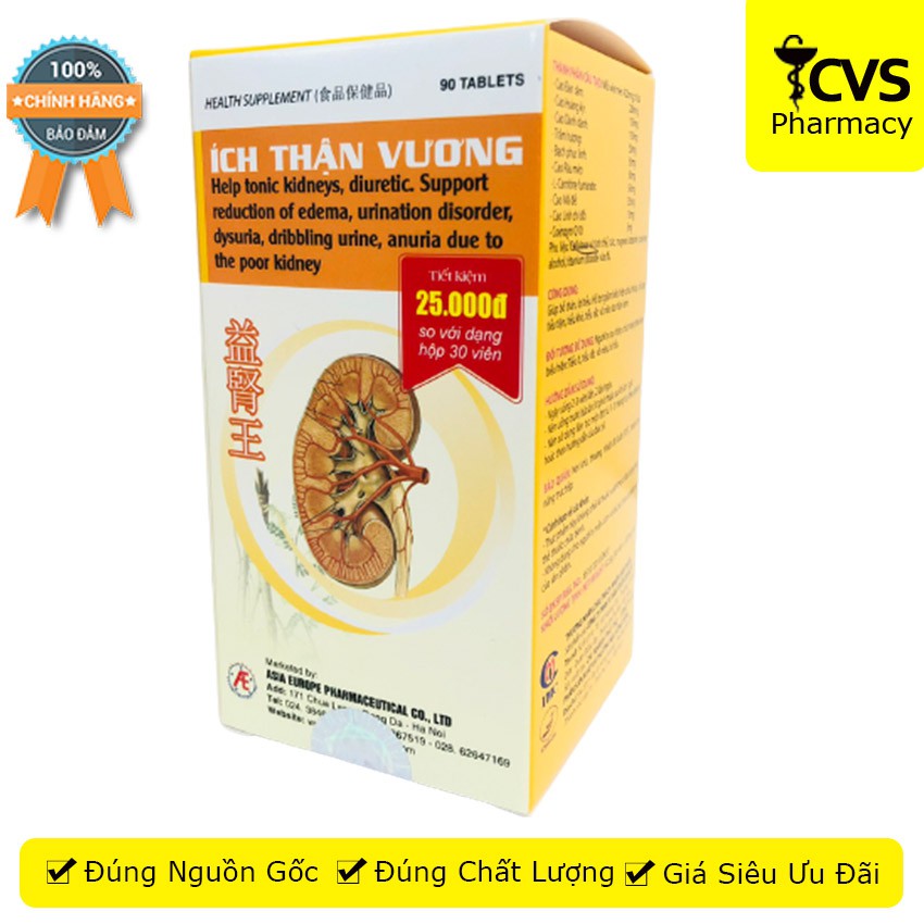 Ích Thận Vương 90 viên – Kiểm soát các biến chứng do suy thận - cvspharmacy