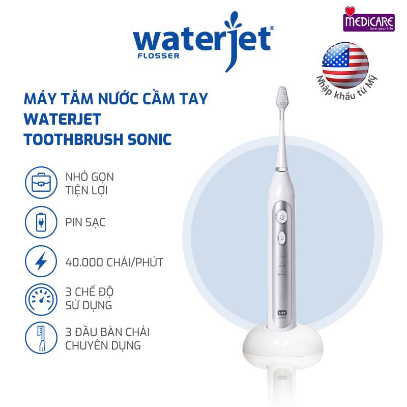 0125521 Bàn chải điện Waterjet Toothbrush Sonic Hộp 1 cái