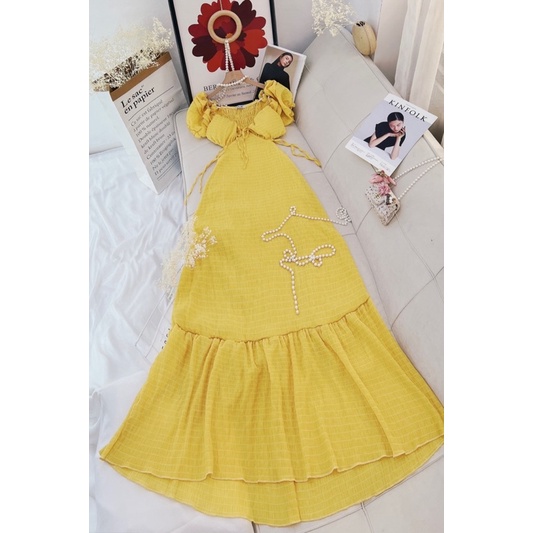 ĐẦM MAXI CUTOUT LƯNG VIỀN BÈO | BigBuy360 - bigbuy360.vn