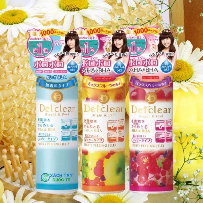 Tẩy Tế Bào Chết Detclear  Nhật Bản Chứa AHA Và BHA Làm Sạch Bụi Bẩn Trên Da Không Gây Bít Tắc Lỗ Chân Lôn