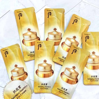 Combo 10 gói kem dưỡng mắt xóa mờ nếp chân chim, nếp nhăn và giảm bọng mắt whoo vàng intensive nutritive eye cream