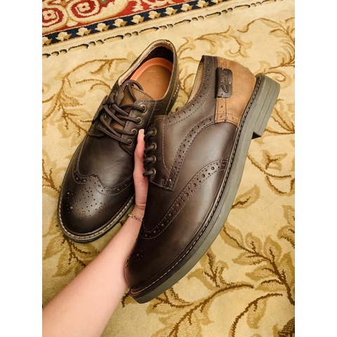 FULL BOX Giày Oxford Nam Giày da thật xuất khẩu Wingtip 1825 Clarks