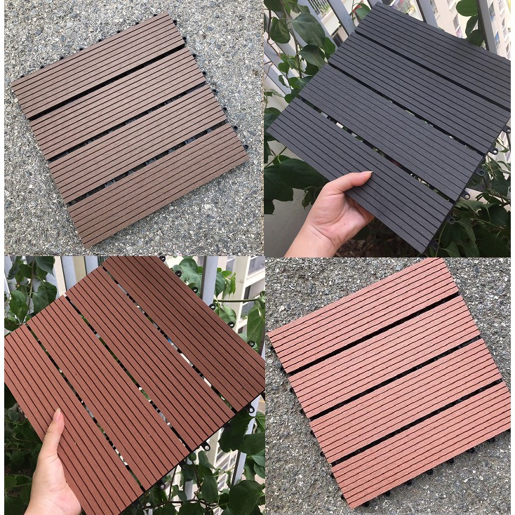 Tấm Vỉ Nhựa Lót Sàn Ban Công/Sân Vườn/Nhà Tắm/Hồ Bơi,KT 30x30x2cm