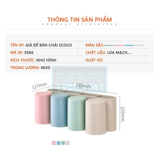 Giá để bàn chải ECOCO kèm 4 cốc cao cấp 9266