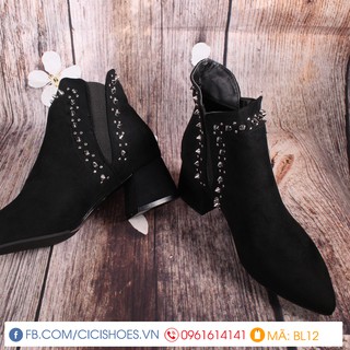 Boots Da Lộn đính đá hàng xuất cực đẹp