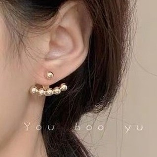 Khuyên tai kim loại hình hạt đậu