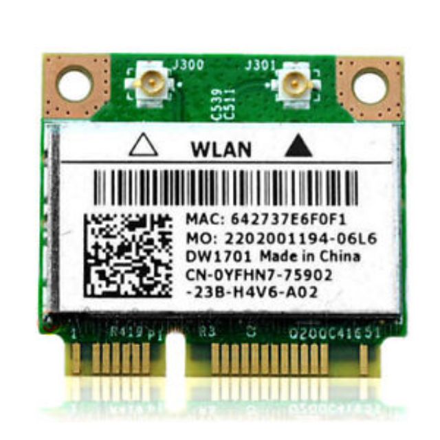 Card Wireless DW1701-1703-1705 tích hợp bluetooth.