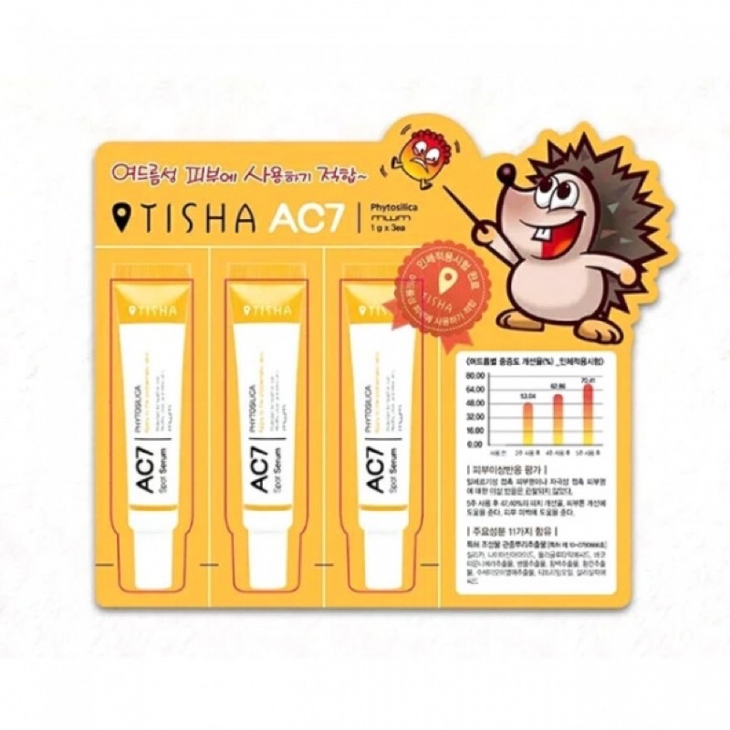Serum Siêu Vi Kim Trị Mụn Tisha AC7 (Tuýp - 15ml) tặng 1 vỉ 3ml