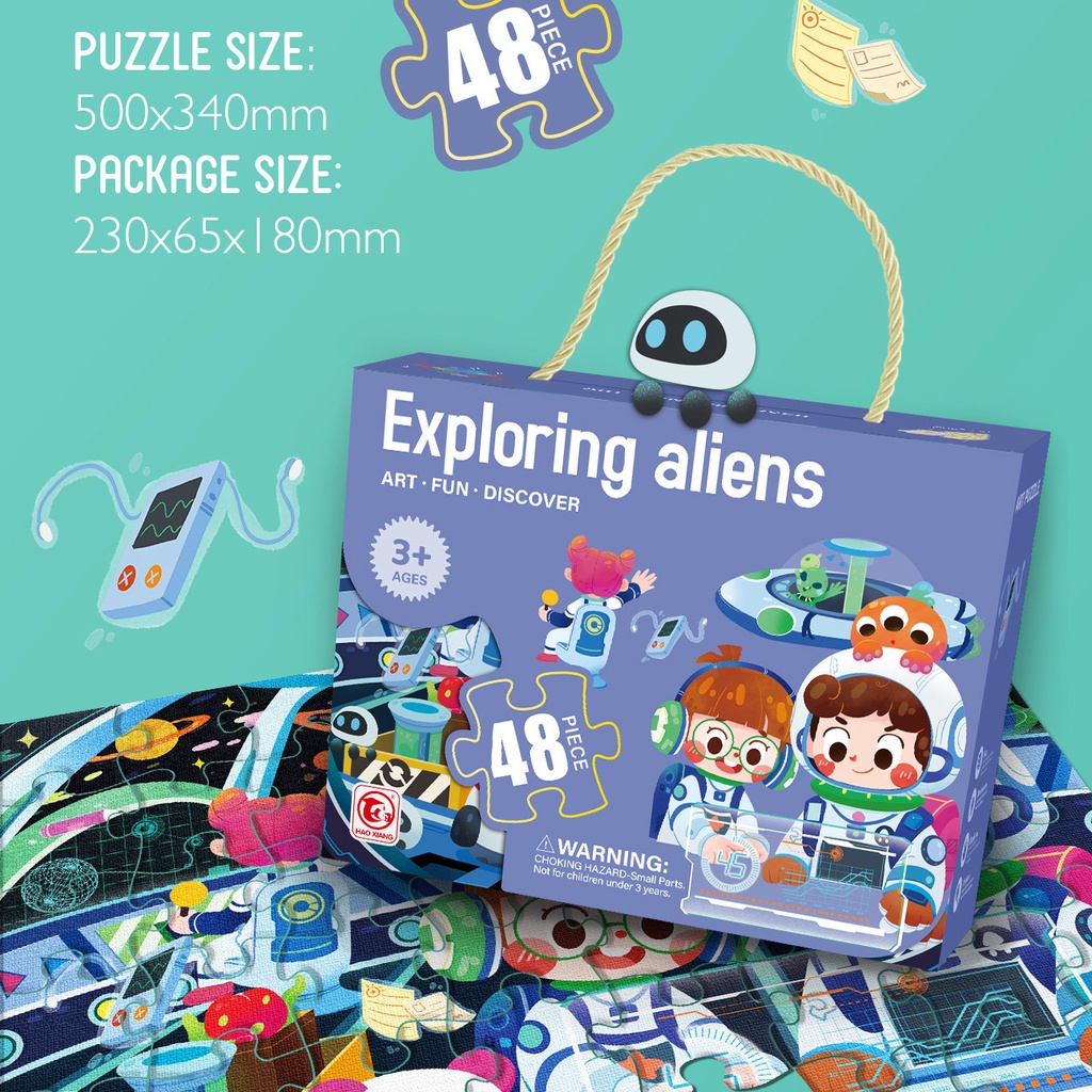 Tranh ghép hình cho bé, tranh ghép thông minh Puzzle cao cấp, kích thước siêu to, 24pc 48pc 60pc