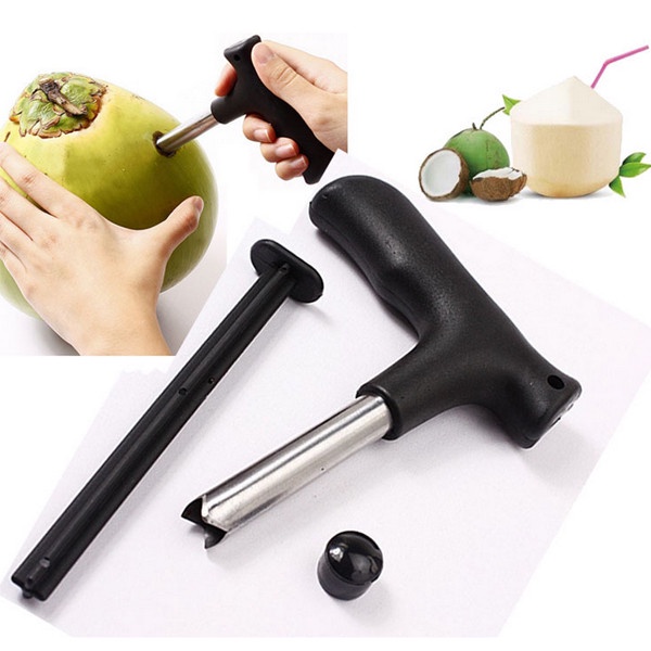 DỤNG CỤ KHUI DỪA LẤY NƯỚC BẰNG TAY ĐỤC LỖ TRÁI DỪA SIÊU NHANH TIỆN LỢI CHẤT LIỆU INOX LOẠI 1