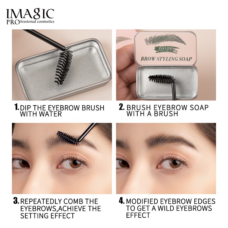 Bộ xà phòng kẻ mày IMAGIC EY-342-XMD 3D kèm dao tỉa lông mày 41g | BigBuy360 - bigbuy360.vn