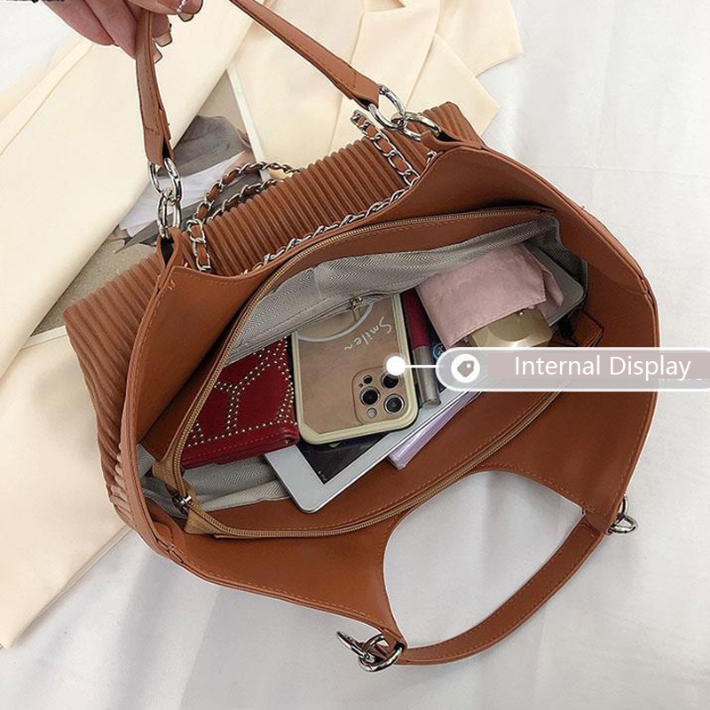 Túi tote đeo vai IELGY cỡ lớn phong cách retro thời trang cho nữ