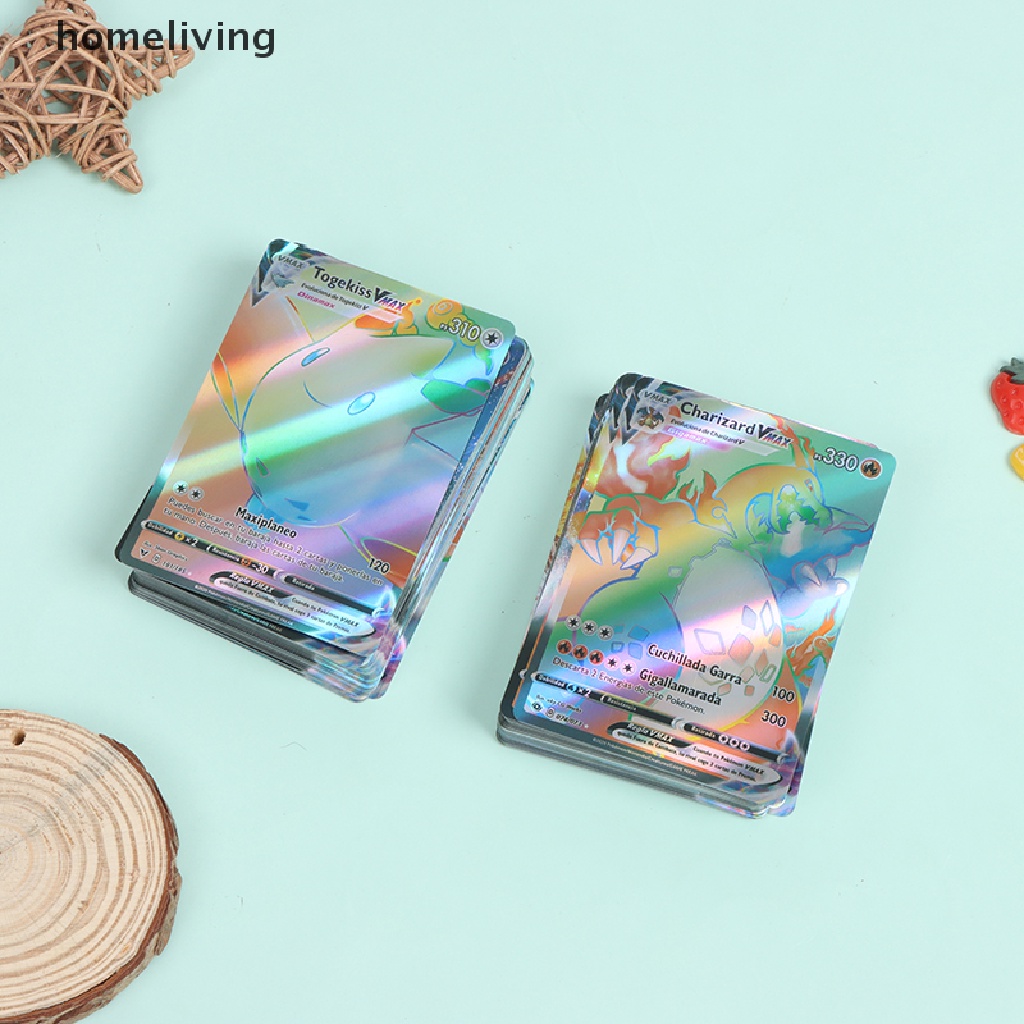 Bộ Thẻ Bài Pokemon Màu Cầu Vồng Holographic Cho Bé