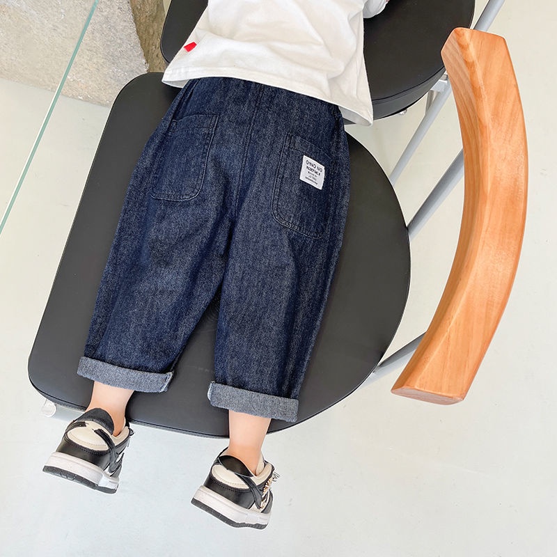 [Grow Up with You] Quần Jean Dài Dáng Rộng Phong Cách Hàn Quốc Dễ Phối Đồ Thời Trang Cho Bé Trai 2022