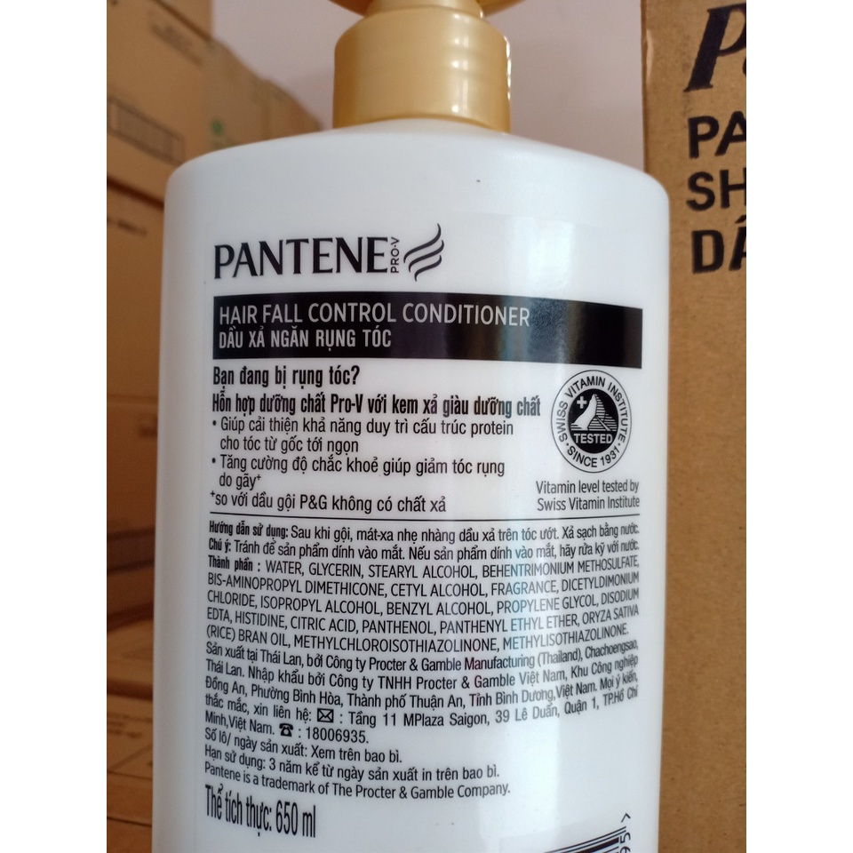 Dầu xả Pantene ngăn rụng tóc 650ml HSD 2027