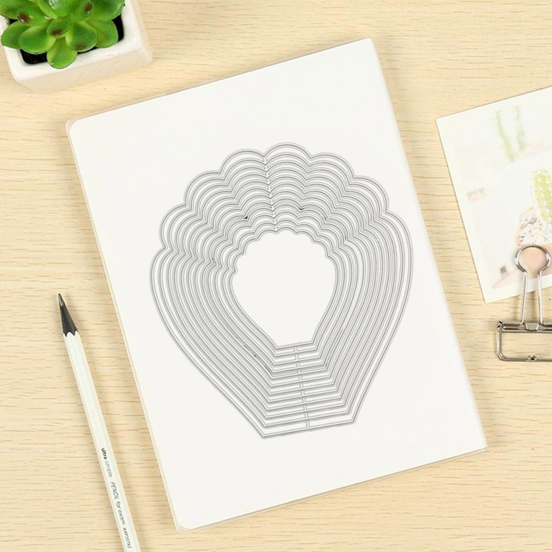 Khuôn Cắt Giấy Làm Từ Kim Loại Hình Nụ Hôn Trang Trí Scrapbook