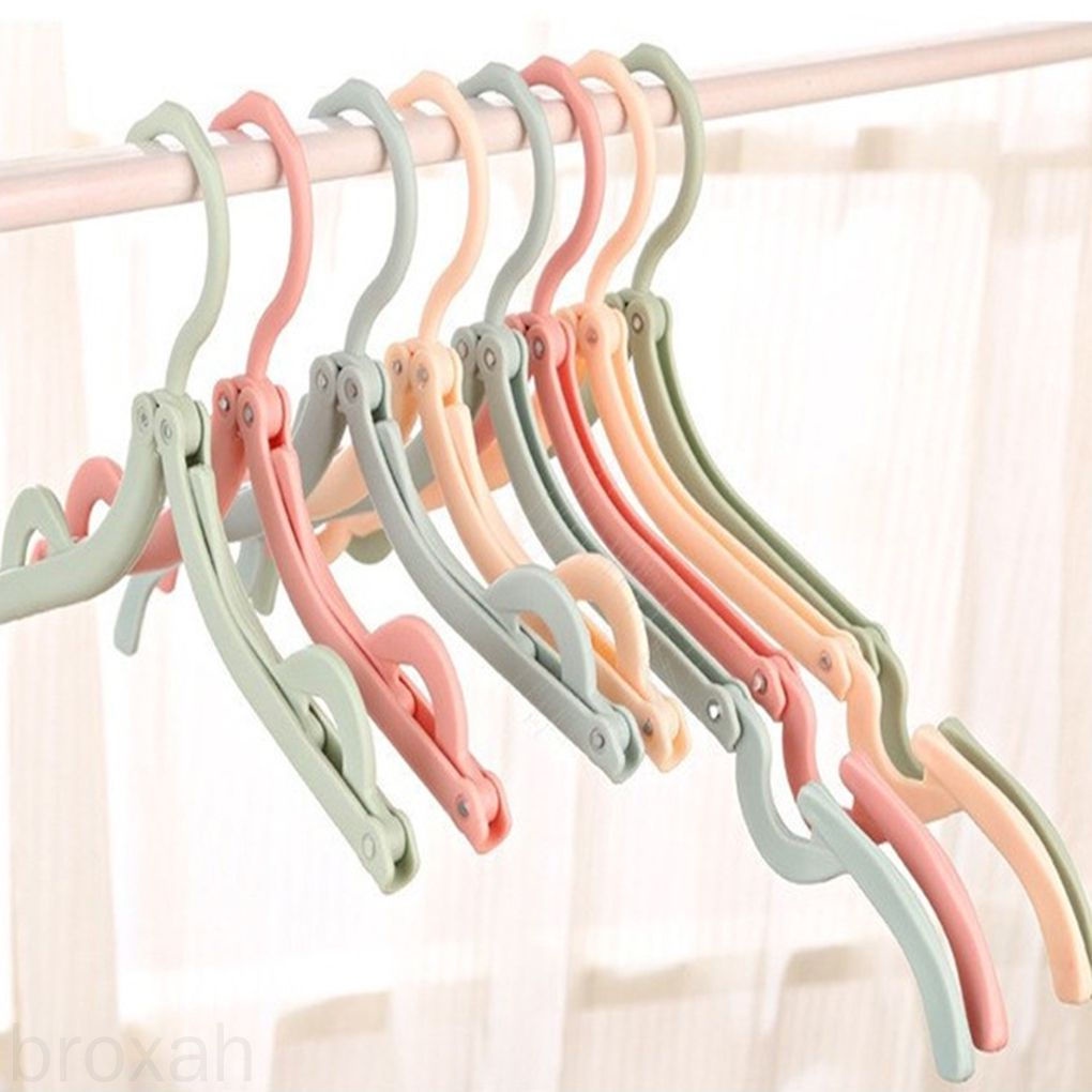 Màu Sắc Móc Nhựa Treo Quần Áo Có Thể Gấp Gọn Tiện Lợi