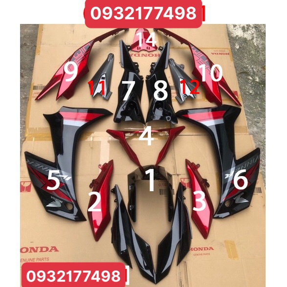 NHỰA MÀU WINNER X ĐỎ PHIÊN BẢN GIỚI HẠN  ZIN CHÍNH HÃNG HONDA