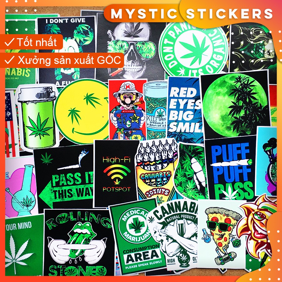 [RASTA-4.2.0] 119 Sticker chống nước/ trang trí, set mix ,dán xe laptop mũ bảo hiểm vali...