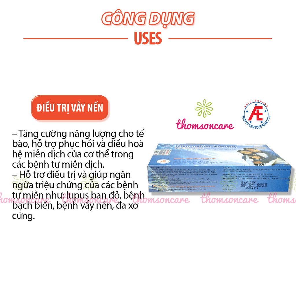 Kim miễn Khang - hỗ trợ giảm vảy nến - Mua 10 tặng 1 bằng tem tích điểm chính hãng